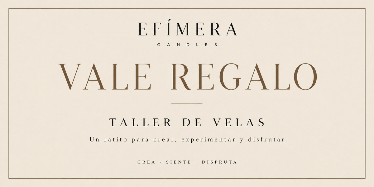 VALE REGALO · TALLER DE VELAS