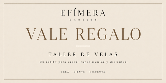 VALE REGALO · TALLER DE VELAS